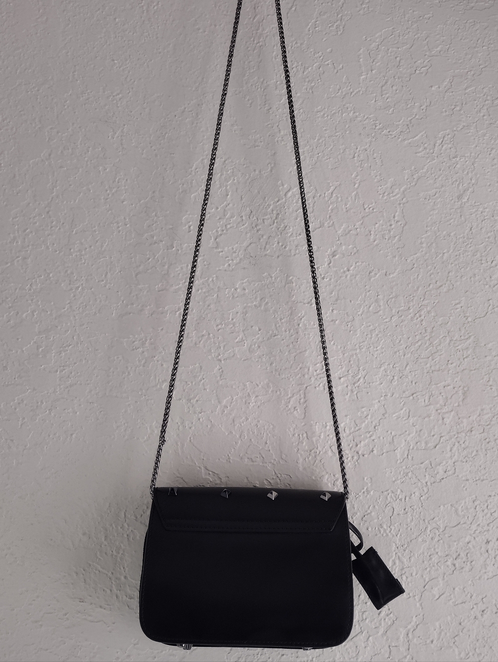 Furla Metropolis Black Studded Leather Chain Crossbody Bag - Picture 10 of 16